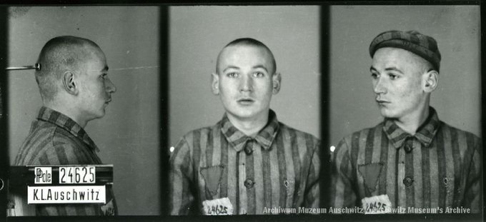 AuschwitzMuseum's tweet photo. 1 July 1922 | A Pole, Feliks Draszanowski, was born in Tczew. A waiter.

In #Auschwitz from 17 December 1941.
No. 24625
He perished in the camp on 8 September 1942. https://t.co/B81Kxa3FV5