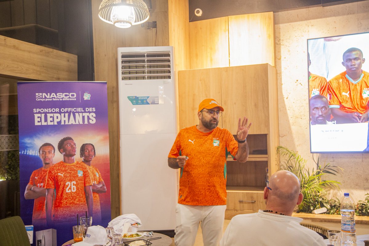 NascoCIV's tweet photo. Des instants de convivialité à l'occasion de la rencontre Côte d'Ivoire vs Norvège.
#Nasco #Football #RestaurantBalady https://t.co/dFWeUmCc8D
