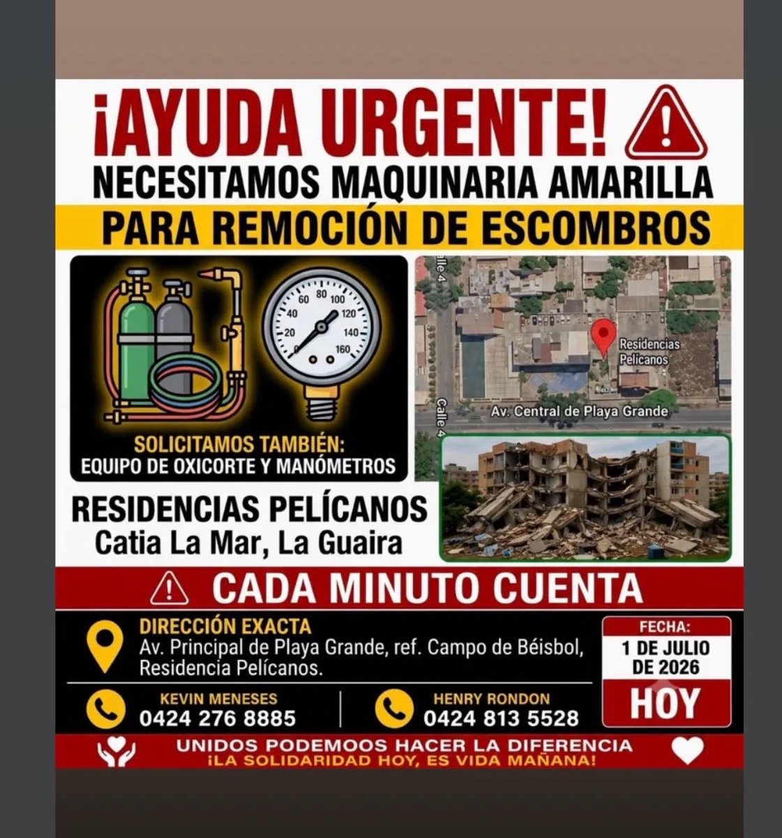 KatheFernandez's tweet photo. Se necesita ayuda en Residencias Pelícanos

Catia La Mar, La Guaira https://t.co/aWO70P4dhr