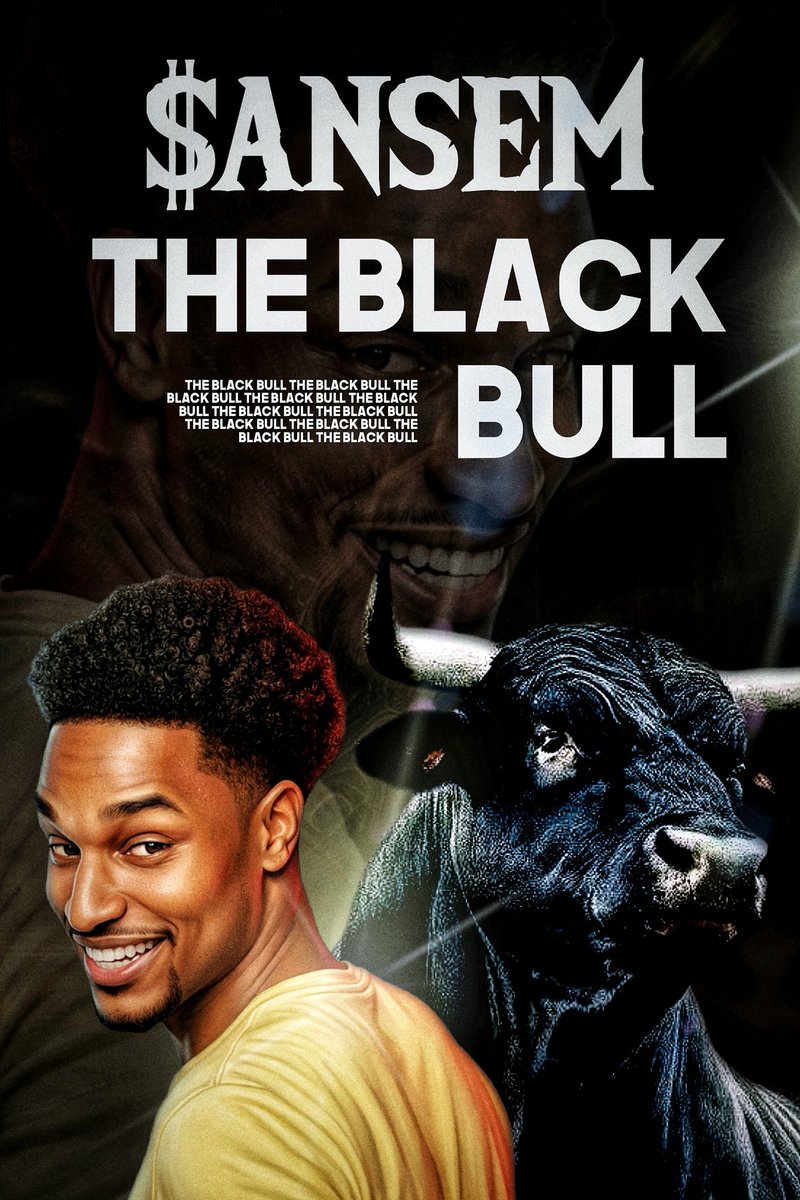Truth_Godwin2's tweet photo. We needed something to believe again and here it is, missed an early entry tho, hope it's not too late for me.

I created this poster design, it's giving movie vibe tho 😄 I'd love my designs to feature for your brand @blknoiz06

Maybe one day, I will  

$ANSEM THE BLACK BULL https://t.co/BrsJzAzols