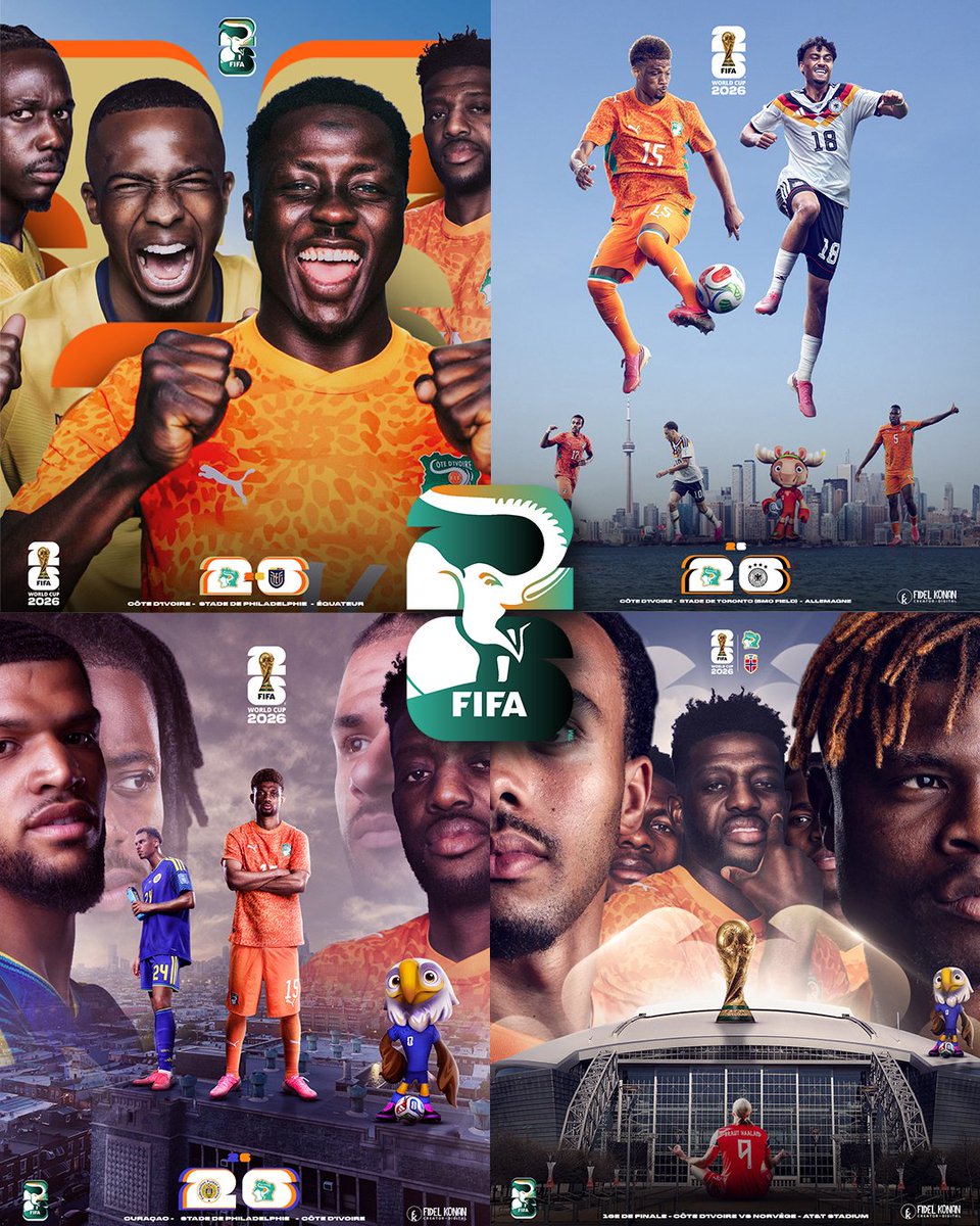 FidelKonan222's tweet photo. Merci pour tout, pour cette expérience les gars...⚡️🐘 🇨🇮 ⚽️🏆

Ça fait mal au cœur de s'éloigner aussi brusquement de cette compétition. Mais, obliger de l'accepter. Dieu faisant grâce, on se prend en 2027 pour la CAN. 😭💔

#FIFAWorldCup2026 #FIF #cotedivoire #Allemagne #poster https://t.co/1DkS6PbYke