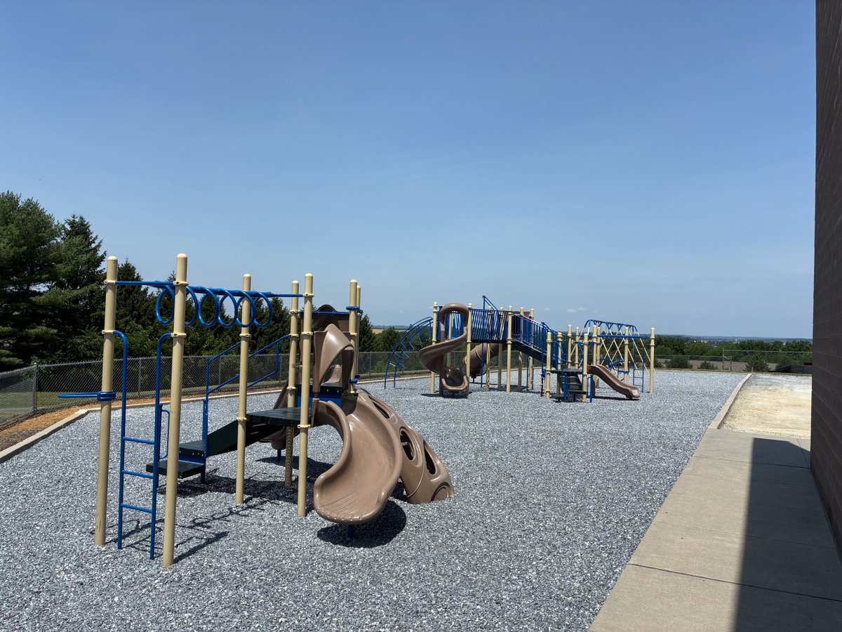 hempfield's tweet photo. Crews are busy across the district completing playground improvements at LPC, LIC, FES, EPES, and CES in preparation for the start of the 2026-27 school year. 🛝

Projects include sealcoating, adding rubber surfaces, repairing concrete curbing, and painting. https://t.co/M7xeacc1eW
