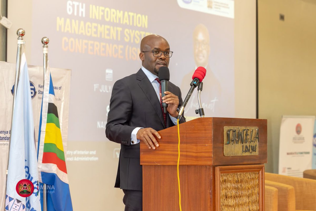 ray_omollo's tweet photo. Presided over the official opening of the 6th Annual Information Security Management Systems Conference, jointly organized by the National Computer and Cybercrimes Coordination Committee (NC4) and the Kenya Bureau of Standards (KEBS). 

The conference brings together government institutions, the private sector, academia, civil society and cybersecurity professionals to strengthen information security governance and promote the adoption of international standards as Kenya accelerates its digital transformation agenda.

I noted that the rapid digitization of public services, including the growth of the eCitizen platform and digital health systems, has expanded opportunities for service delivery while increasing exposure to cyber threats. 

As emerging technologies such as Artificial Intelligence continue to reshape the digital landscape, I called for greater collaboration, innovation and adherence to information security standards to safeguard our digital future and build a secure and trusted digital ecosystem.