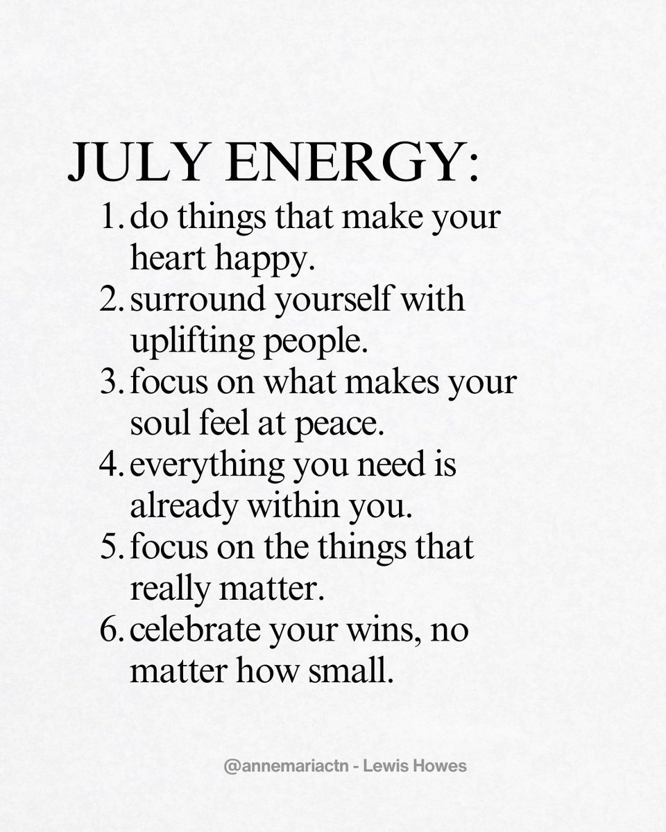LewisHowes's tweet photo. Welcome July. 🤍🌿✨
Save this for your monthly reminder. 🙏 https://t.co/IaM9iWJpb8