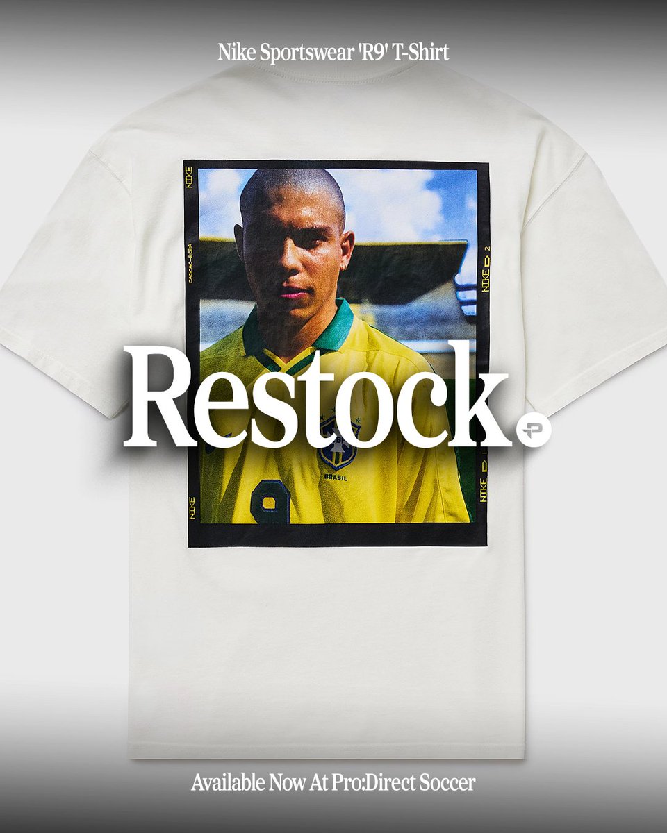 ProD_Soccer's tweet photo. Nike's R9 T-Shirt is back at Pro:Direct Soccer 🇧🇷 https://t.co/GjtvDdhIzg

One of the tees of the summer. A must-have for the World Cup knockouts. Be quick! ⚡️ https://t.co/6zsJUSTQh2