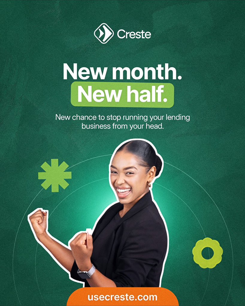 usecrestehq's tweet photo. New month. New half. New chance to stop running your entire lending book from memory and vibes. https://t.co/6CFOSDypOB https://t.co/ouUdsI3tQM