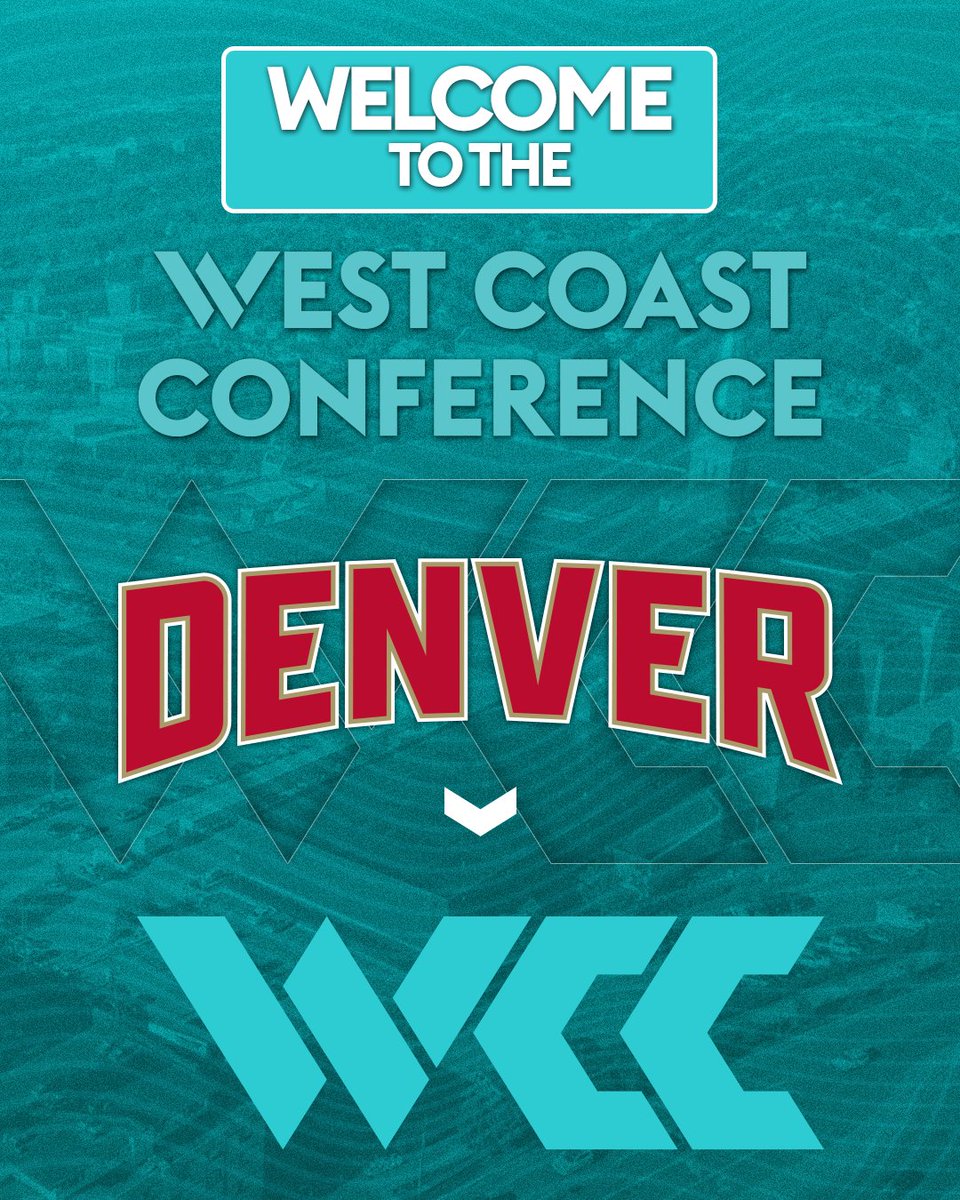 WCCsports's tweet photo. We are excited to officially welcome the University of Denver to the West Coast Conference!
 
@UofDenver | #WeRiseintheWest https://t.co/RtNmwaRP04