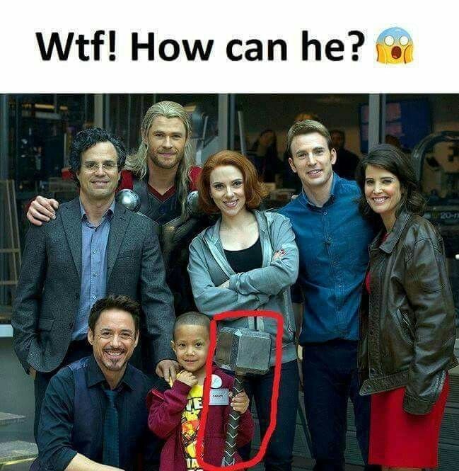 BiigBvngz's tweet photo. The kid is definitely worthy 😂 https://t.co/3f4PQzPLid
