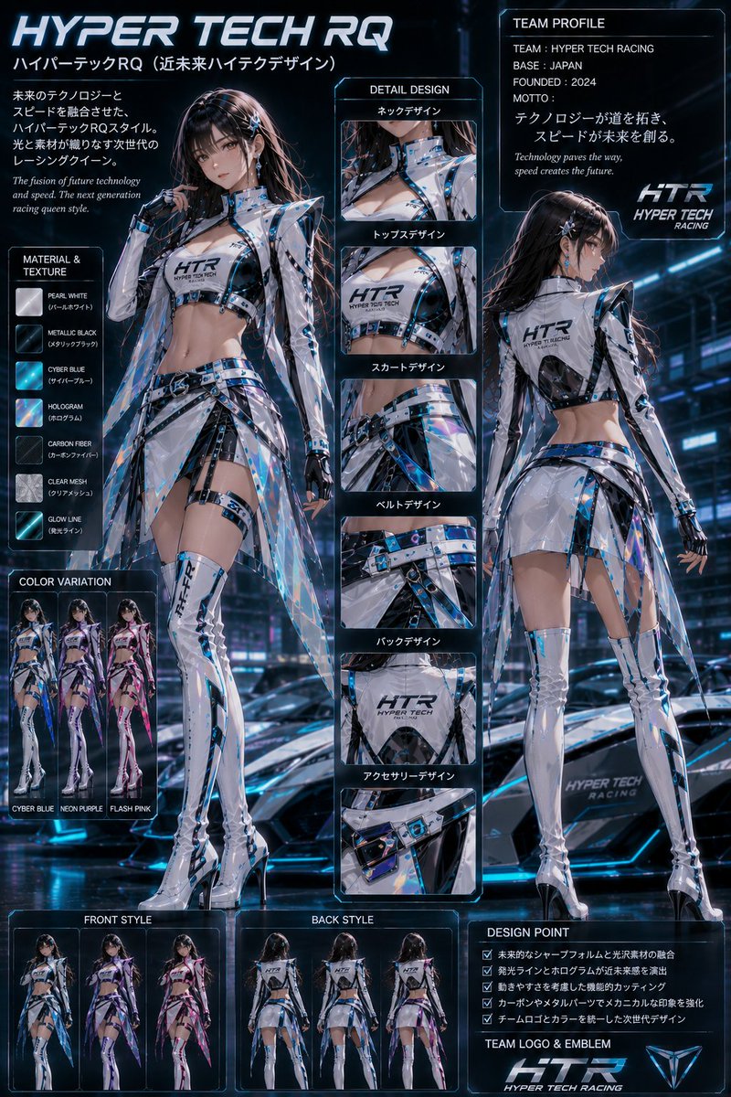 👗AI衣装デザイン図鑑👗 Megumix Race Queen Collection concept