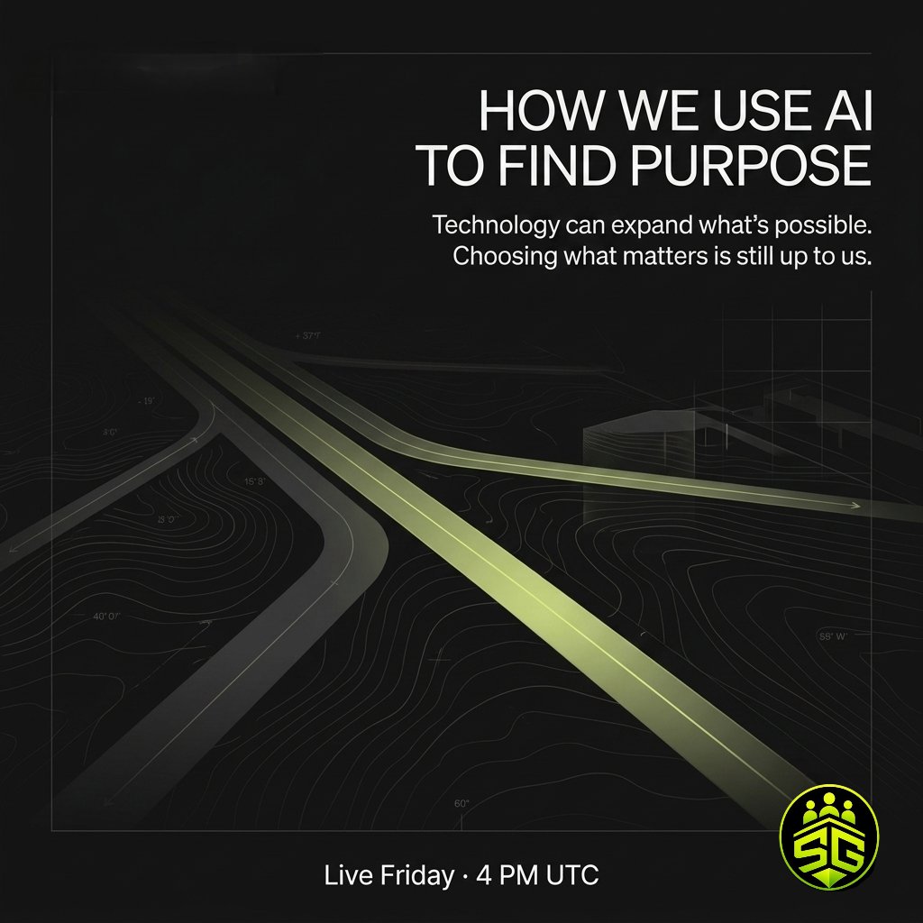 ShipGuild's tweet photo. How We Use AI to Find Purpose.

Building has never been easier.

You can spin up an app, automate workflows, and experiment with ideas in a fraction of the time it used to take.

That raises a different question.

What should we be building in the first place?

That's the question we'll spend time on this Friday.

We'll explore direction, coordination, and the role AI can play in helping people build work that actually matters.

Live Friday
4 PM UTC