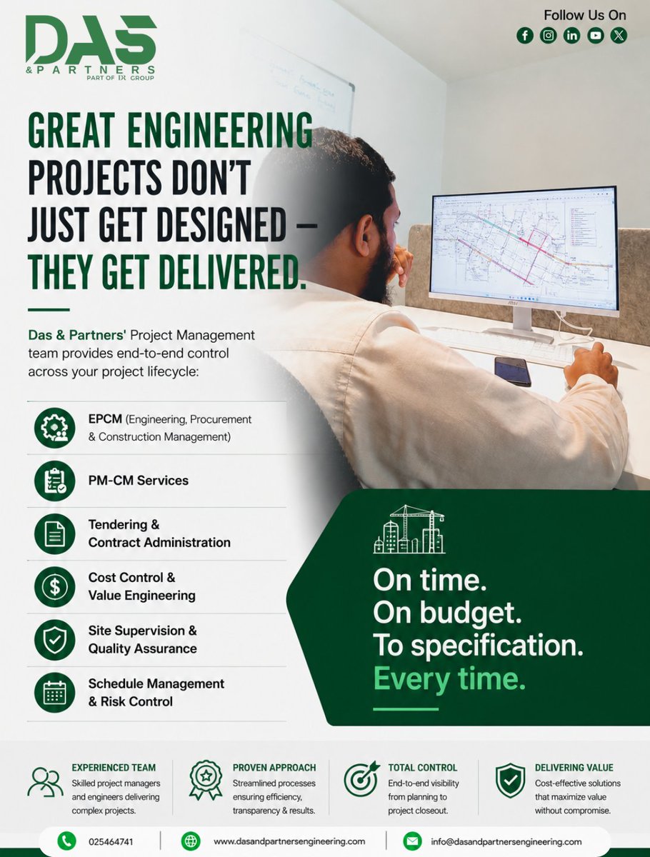 dasandpartners's tweet photo. 🏗️ Great engineering projects don't just get designed — they get delivered.
#EngineeringExcellence #EngineeringDesign #MEPEngineering #BIMEngineering #BIMModeling #BIMCoordination #DigitalConstruction #ConstructionIndustry
#DASPartners #EngineeringConsultancy #UAEConstruction https://t.co/QTssLDRRxW