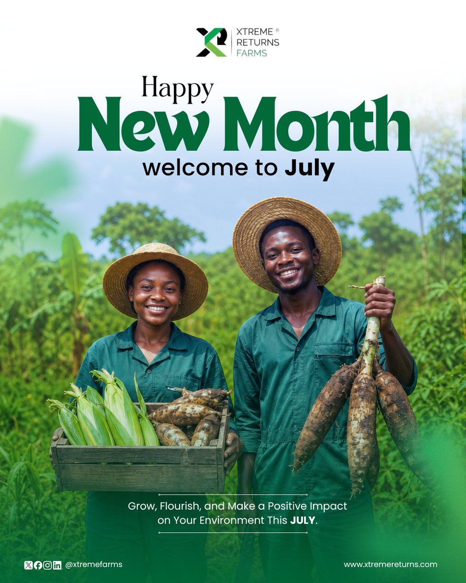 xtremefarms's tweet photo. Welcome to July!

A new month is the perfect time to grow, flourish, and impact your world this second half of the year. 💚

#July #Flourish #HappyNewMonth #XRF https://t.co/yuVZxOrz02
