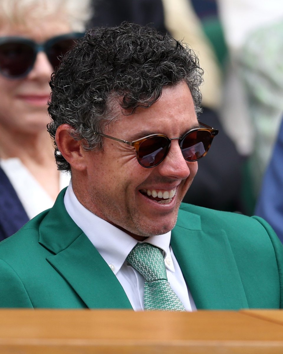 PGATOUR's tweet photo. Rory is watching today's Wimbledon matches in style 🎾 https://t.co/cNjHJkd687