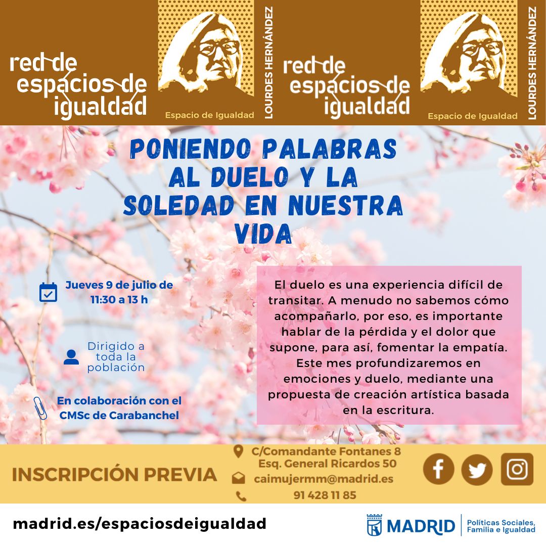 MadridIgualdad's tweet photo. Los #EspaciosdeIgualdad de @MADRID colaboran habitualmente con los Centros Municipales de Salud Comunitaria #CMSc de @madridsalud a través de los Programas 'Comunidades Compasivas' y 'Soledad No Deseada', ofreciendo cada mes diversas propuestas. https://t.co/5RQna5VmUw https://t.co/ulzObegXty