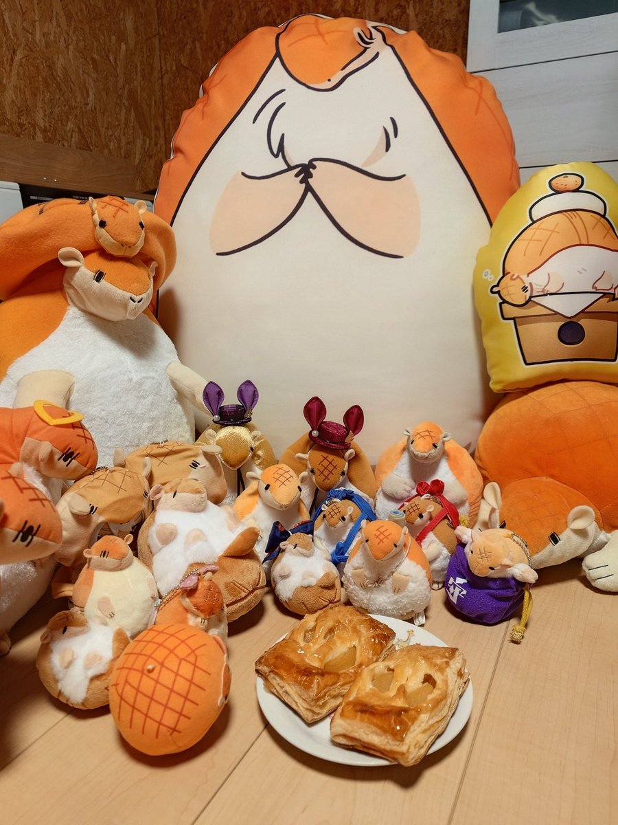 6464gorogoro's tweet photo. #ジョン生誕祭2026
#ョン誕生祭2026だヌ 
綿のョンさんに集まってもらった！
ョンさんお誕生日おめでとう🎉
ドラちゃんと出会ってくれてありがとう💖
お祝いのアップルパイ、数が少なくてごめんねw https://t.co/sMxNU4G7IQ
