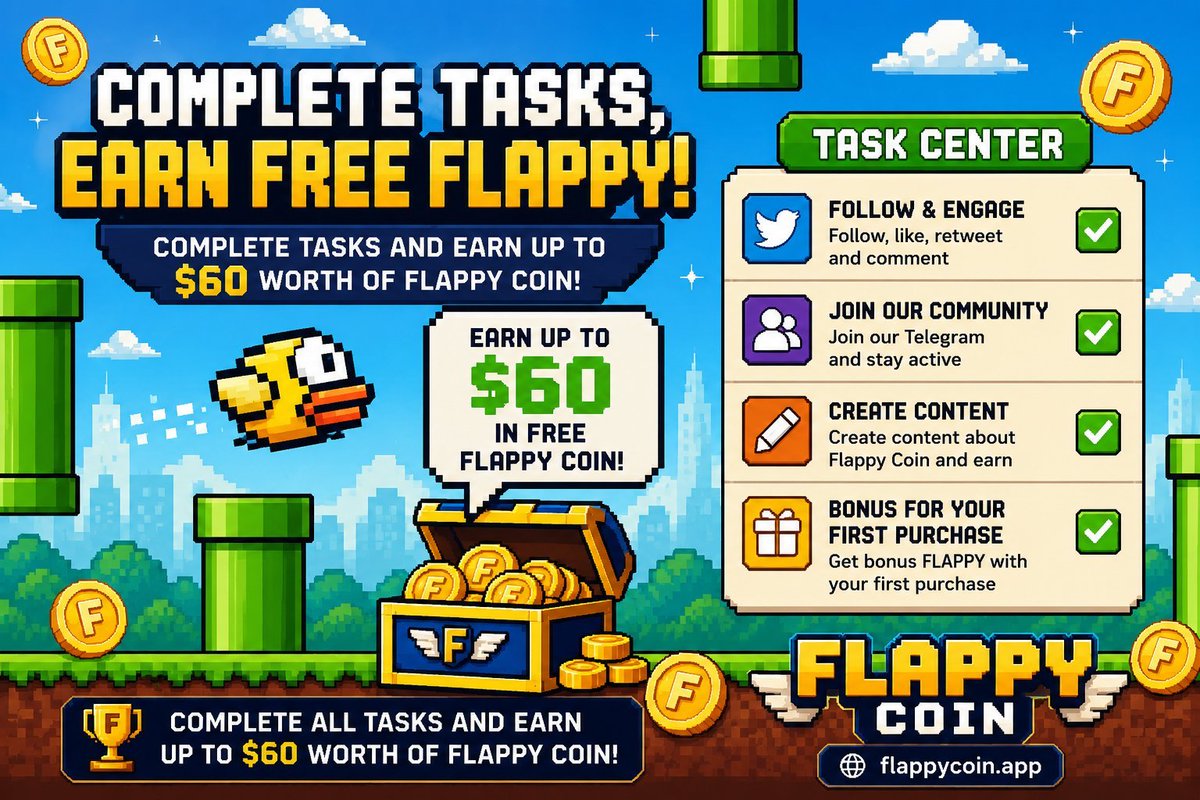 Jeff162642's tweet photo. 🚀 Discovering #FlappyCoin! A community-driven crypto project bringing fun and utility together. It's exciting to see new projects building active communities and rewarding early supporters. Looking forward to seeing how $FLAPPY grows. 🐤💛 #Crypto #Web3 #Memecoin https://t.co/vhieXGqNnu