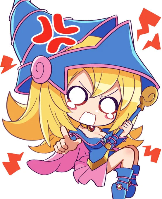 怒る ブラックマジシャンガール