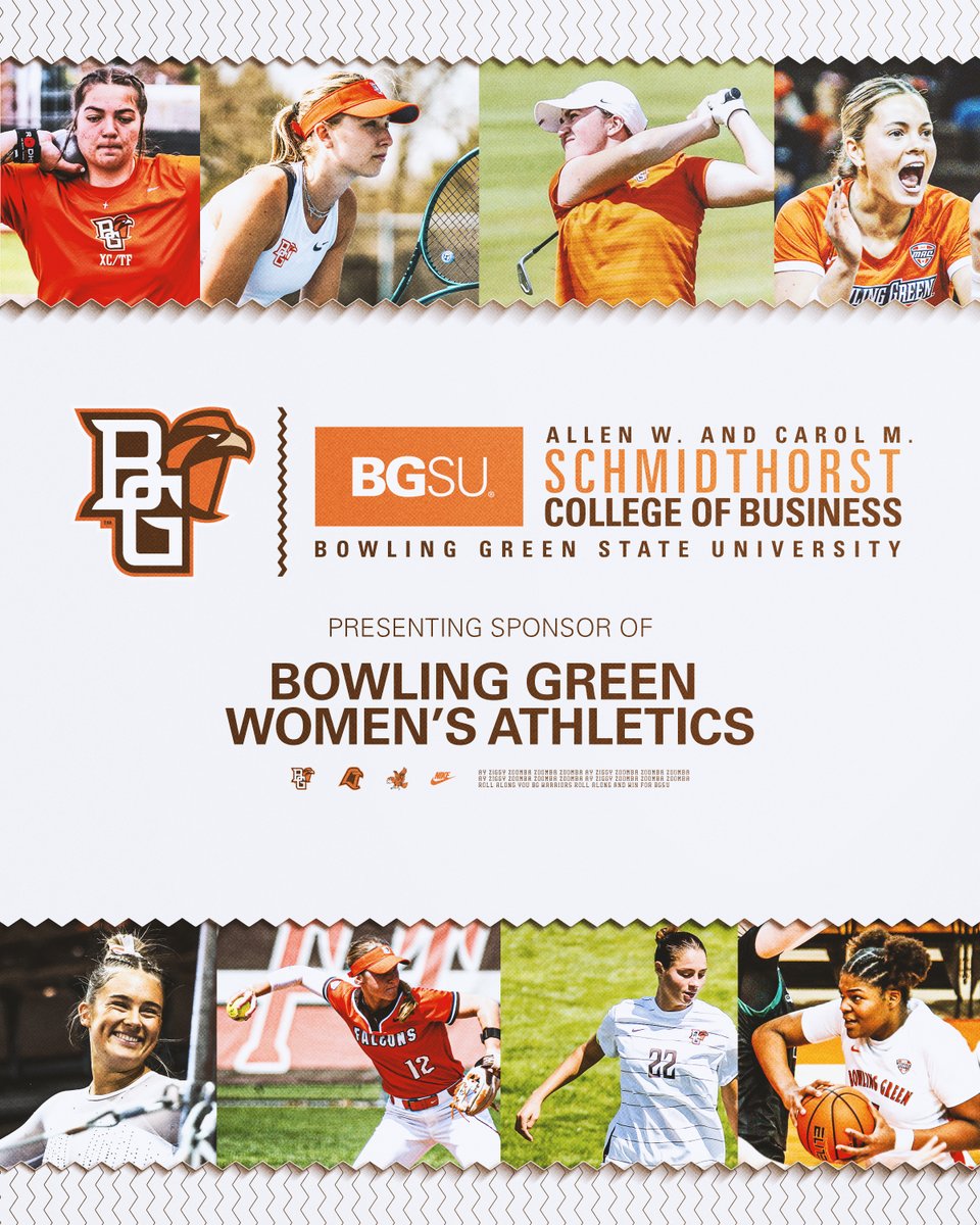 BGSU_Athletics's tweet photo. BGSU Athletics is proud to announce a partnership with the Allen W. and Carol M. Schmidthorst College of Business to be the presenting partner for all women's sports at Bowling Green!

This revolutionary agreement is the first of its kind in the nation! A partnership by Bowling Green, with Bowling Green and for Bowling Green.

📰: https://t.co/79pp2waKOP

#AyZiggy