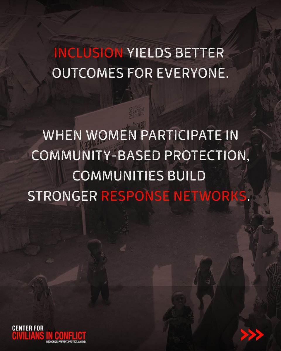 CivCenter's tweet photo. Conflict is not gender-blind. When protection mechanisms fail to include diverse perspectives, critical, life-saving risks remain completely unseen.

#CIVIC #GBV https://t.co/hqAwOuqHEY