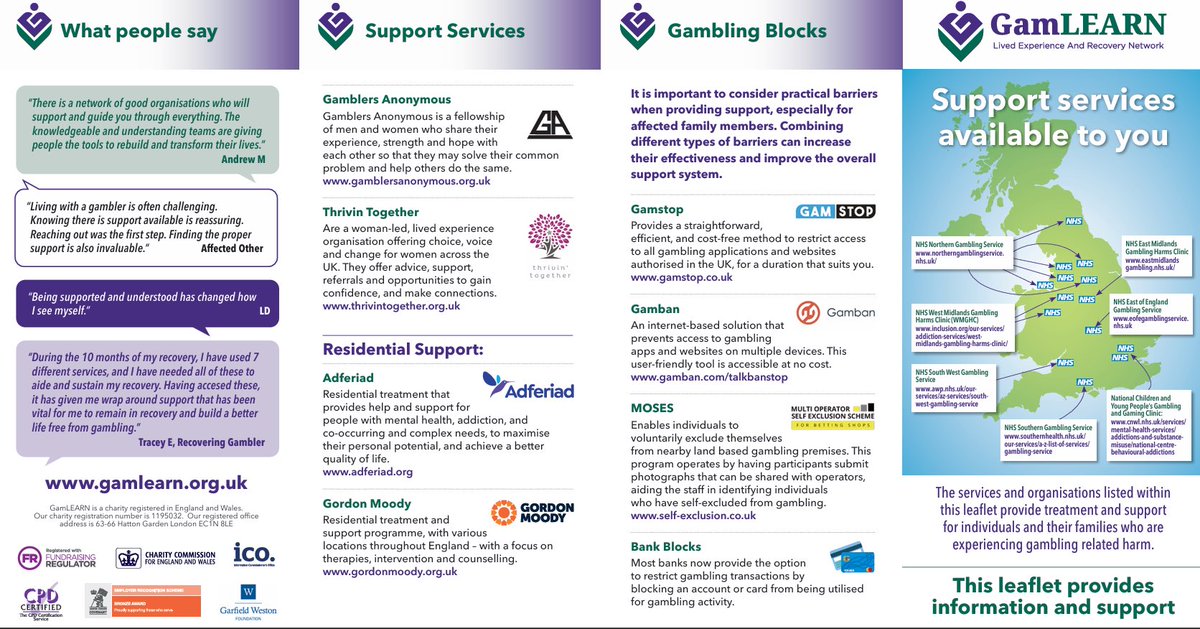GamLearn's tweet photo. England are playing today ⚽️ but for many people, major football tournaments can be one of the hardest times of the year.

With gambling advertising increasing around football, betting messages can feel impossible to avoid. Today's match may be especially challenging if you're experiencing gambling harm or are affected by someone else's gambling.

If you or someone you know needs support, we've attached our leaflet with organisations and resources that can help. 

You can also contact the National Gambling Helpline on 0808 8020 133 or, if you're struggling to cope or need someone to talk to, Samaritans are available 24/7 on 116 123.