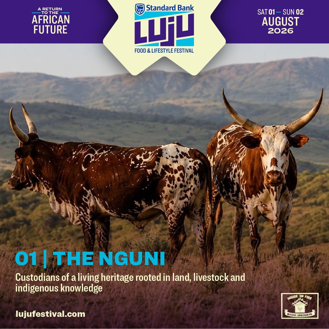 LujuFestival's tweet photo. Food isn't just what’s on the plate, it’s our history, our innovation, and our shared cultural memory.

This year at the Standard Bank Luju Food &amp; Lifestyle Festival, we are proudly celebrating Nguni Foodways. https://t.co/HgI1O7nvJw