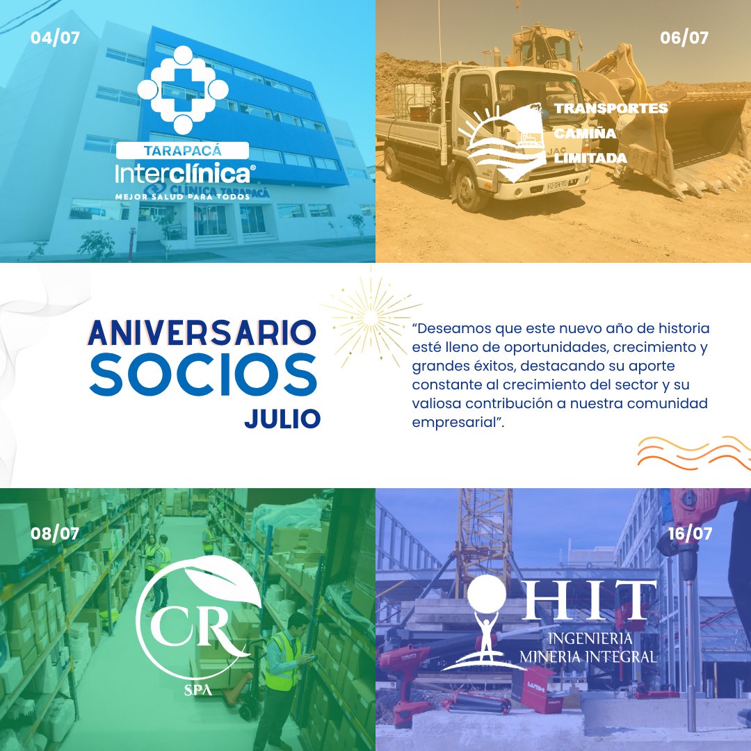 aiigremio's tweet photo. #AniversarioSocios
En julio celebramos a quienes son parte fundamental de nuestro gremio.
Saludamos y reconocemos a nuestros socios en su aniversario, agradeciendo la confianza, el compromiso y el aporte permanente al desarrollo productivo de la región.
Su trayectoria fortalece nuestro ecosistema empresarial y nos impulsa a seguir creciendo juntos. 
¡Felicidades en este nuevo año de trabajo y desafíos! 💼👏