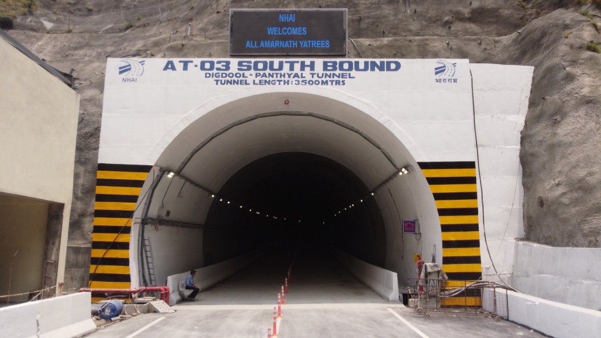 DrJitendraSingh's tweet photo. Good News on the eve of Shri Amarnath Ji Yatra....

National Highway Authorities of India (#NHAI) has completed the 810-metre-long Viaduct at Ramsoo and 3.5 km tunnel from Digdole to Panthyal in district Ramban of Udhampur-Kathua-Doda Loksabha Constituency .

These structures will be opened to traffic on 03.07.2026 ahead of the Shri Amarnath Ji Yatra 2026.

These structures bypass the landslide-prone stretches of the Ramban-Banihal section, ensuring safer and more reliable all weather connectivity as well as ease of travel.

Thanks PM Sh @NarendraModi ji for according high priority to the convenience of the devotees of Shri Amarnath Shrine.

Thanks to MORTH Minister Sh @Nitin_Gadkari ji.