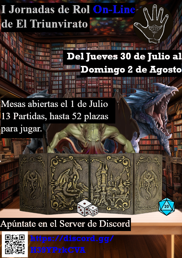 Triunviratus_II's tweet photo. Hermosas damas, hermosos caballeros y hermosidades trans y no binaries. Os presentamos la I Jornada de rol de El Triunvirato. Unas jornadas de rol veraniegas preparadas por los organizadores de eventos del server de El Triunvirato para todes vosotres. https://t.co/YphNpDABtw