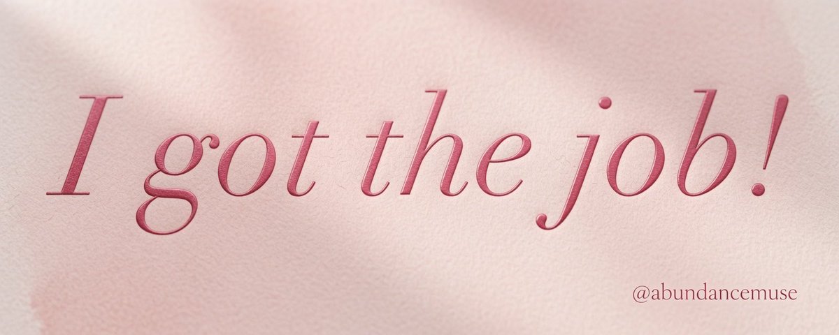 AbundanceMuse's tweet photo. I GOT THE JOB! 🧘‍♀️ https://t.co/mk2sq7v5KQ
