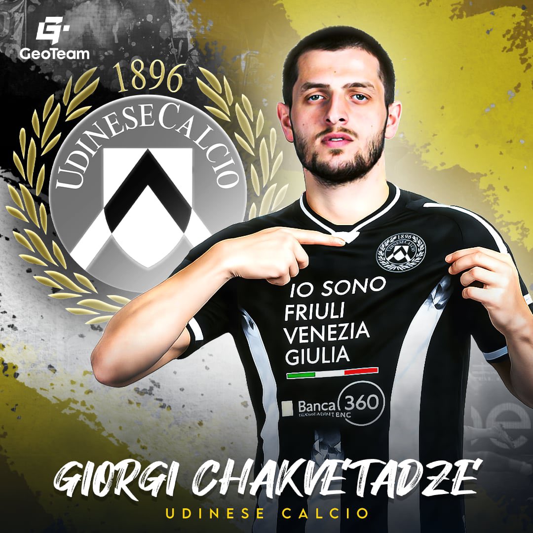 Geo__team's tweet photo. 🚨 DEAL DONE: Giorgi Chakvetadze will continue his career at Udinese Calcio 🇮🇹 

The Georgian magician’s carreer at Watford has come to an end. 👋🐝 

📝 Contract runs until the end of the 2029/30 season.

Medical completed, contract signed. ✍🏻 https://t.co/Scd5e8zTKo