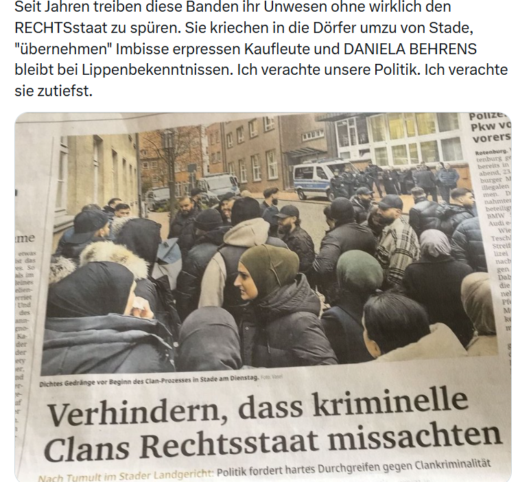 hexe_moor's tweet photo. @irfan_peci Das Mädchen war erst 3 Monate alt.
Endlich? Aufmerksamkeit?
Eher schlechte Einschätzung was für ein polizeibekannter Türke da aufschlägt.
#Staatsversagen in #Stade die doch eigentlich mit #Araber/#Sinti und #Roma ausreichend Erfahrung haben müssten. #Miri #Al_Zein https://t.co/uKmsT81B8N