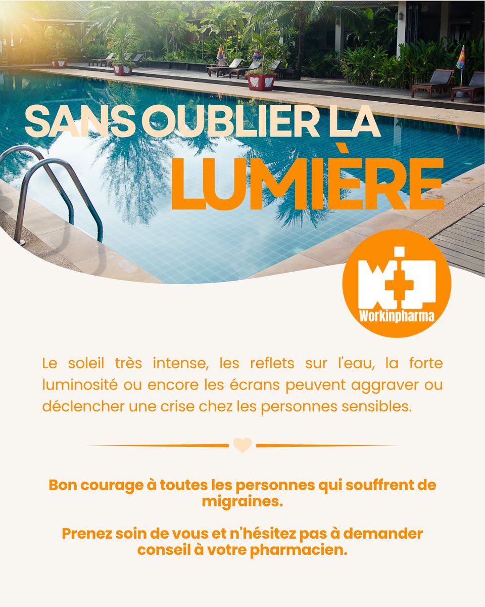 Workinpharma1's tweet photo. 🤕 Pourquoi a-t-on plus de migraines quand il fait chaud ?
On vous explique tout sur le post du jour 🧡

#workinpharma #pharmacie #migraine #canicule #chaleur https://t.co/3kI7pDZRqF
