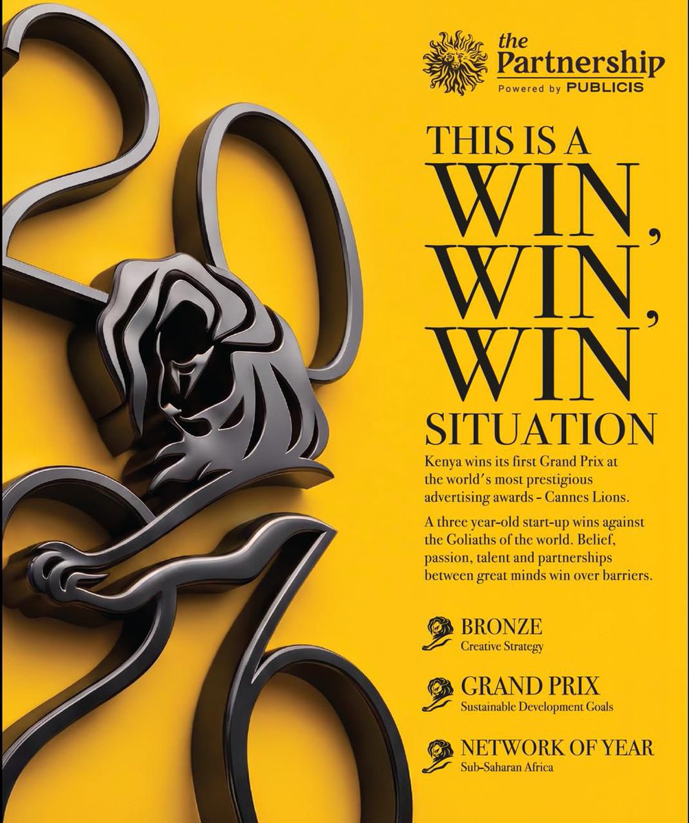 UAA_Uganda's tweet photo. A roar of excellence!🦁
The @UAA_Uganda proudly congratulates our member, @TPA_Agency_ (Powered by Publicis), on their remarkable wins at the @Cannes_Lions for @toogoodfoods
Celebrating work that puts African talent on the global stage. 🌍
#UAA #TPA #CannesLions #GrandPrix https://t.co/JBH4da9iNG