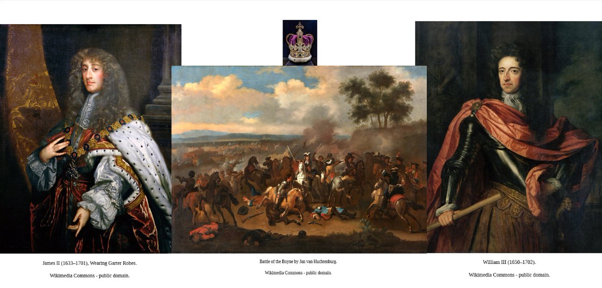 SueCooperBridge's tweet photo. #HistoryNotes📜⚔️
#OTD 1690 the #BattleoftheBoyne took place between the armies of #WilliamIII & #JamesII. Considering a total force of 60,000 men, deaths were thankfully low: Jacobites some 1,500 & the victorious Williamites 500. Aftermath: James fled to France, never to return. https://t.co/qiqyowHZ4m
