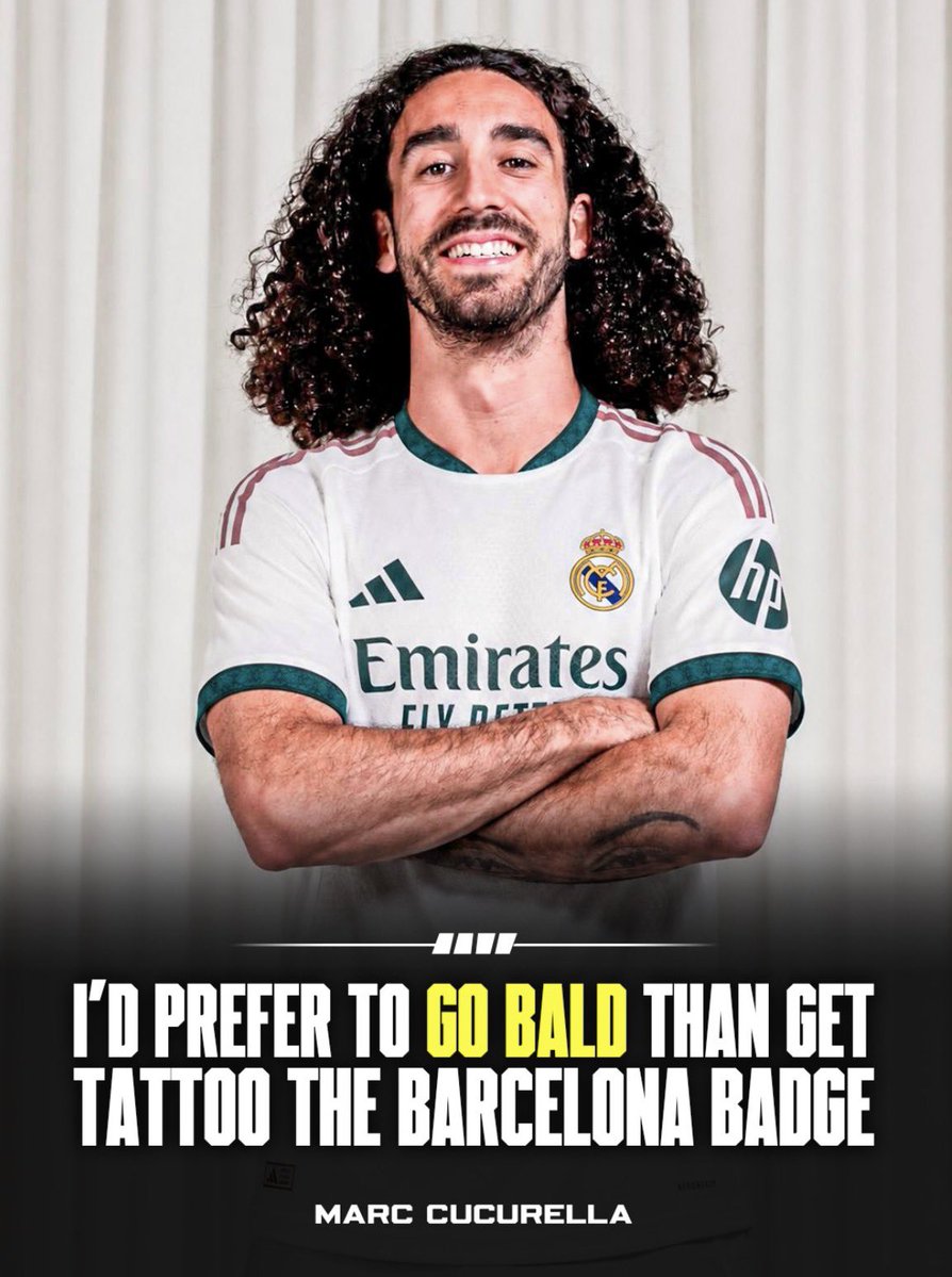 Akinrotimi89785's tweet photo. 🚨 Marc Cucurella on his mindset and joining the project:  

I’d rather GO BALD than get a BARCELONA BADGE TATTOO on my arm!" 😳💇‍♂️
I’m only obsessed with WINNING. I want the CHAMPIONS LEAGUE. I watched the Real Madrid remontada documentaries about their comebacks, it feels like magic," he told El Chiringuito.

Marc Cucurella. Definitely ready 🇪🇸.

Don’t you think CUCURELLA is talking too much  about the TATTOO?