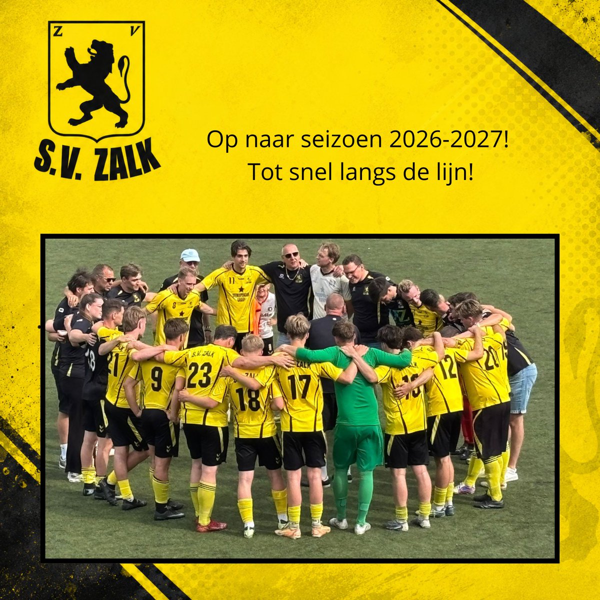 svzalk's tweet photo. De selectie voor seizoen 2026-2027 krijgt steeds meer vorm! 

Met een grotendeels behouden selectie, enkele nieuwe aanwinsten en een aantal vertrekkers kijken we vol vertrouwen uit naar het nieuwe seizoen.

👉 Lees het volledige bericht op onze website.

https://t.co/aMRaKy90eh https://t.co/6Xh1ADLFSb