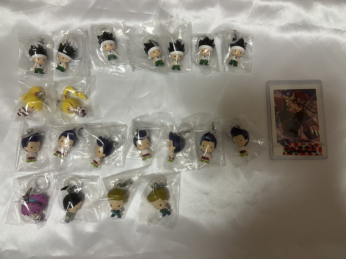 npnprnrn's tweet photo. @1
【交換】
HUNTER×HUNTER ハンターハンター　めじるしアクセサリー　G.I編　幻影旅団vol.2 ガチャ

譲)ゴン、♡ビスケ、♡レイザー、マチ、♡ノブナガ、♡フィンクス
求)ヒソカ(同種、過去弾問わず)、レオリオ

♡は譲渡も可能
郵送での交換
検索からでもお気軽にお声掛け下さいᴗ.ᴗ https://t.co/6m3JfTaqT6