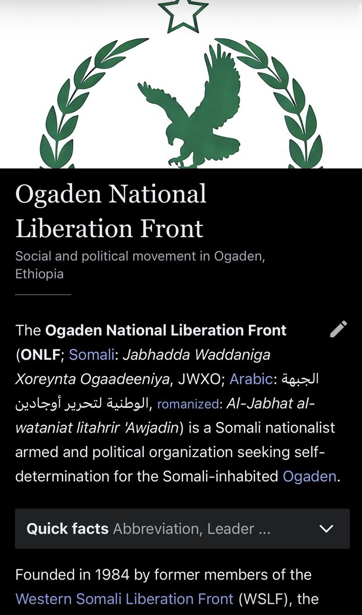 SuldanMohamed_'s tweet photo. #WSLF & #ONLF all the way to Horyaal in #Awdal/#Harawo.
Let’s remember our freedom fighters that have fallen sacrificing for the Somali unity cause 🫡 https://t.co/oTGj76e84n