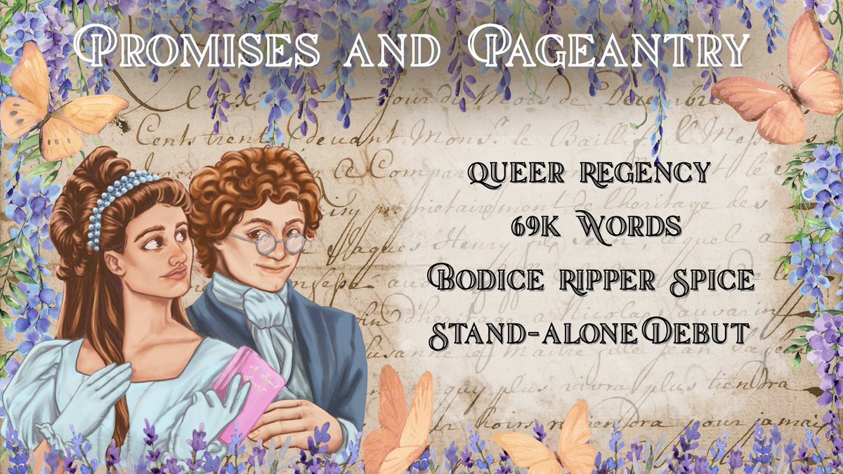 Bailey_Books_'s tweet photo. Promises and Pageantry

When Celine waltzes into Daniel's life, he must decide if indulging in love is worth risking the consequences from a society that isn’t ready for a transgender man to exist in Regency London, or worse, worth the risk of a broken heart. #HR #A #QueerPit https://t.co/fBo7wsPOAn