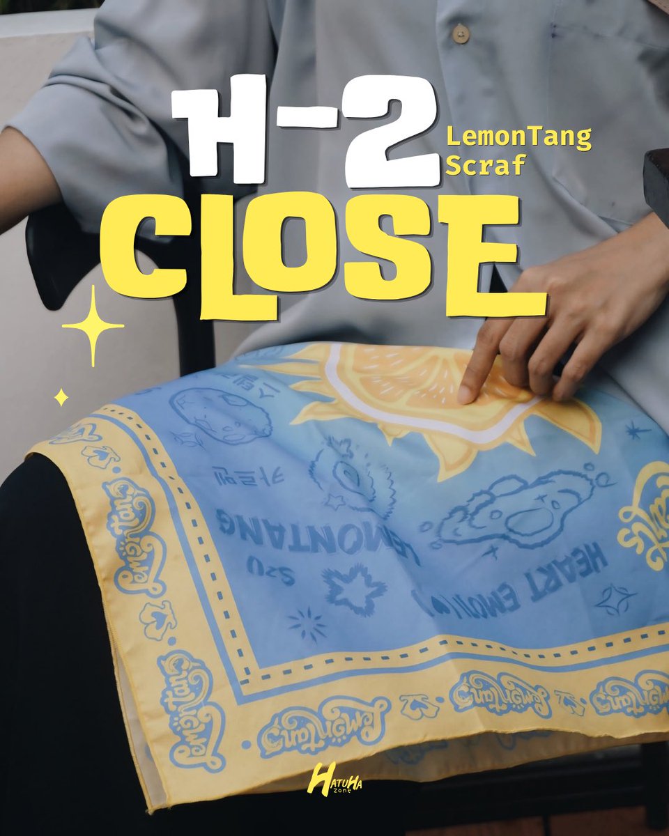 hatuhazone's tweet photo. 🍋 𝙃-2 𝘾𝙇𝙊𝙎𝙀 𝙋𝙊 𝙇𝙀𝙈𝙊𝙉𝙏𝘼𝙉𝙂 𝘽𝘼𝙉𝘿𝘼𝙉𝘼!

Waktunya tinggal 2 hari sebelum Pre-Order resmi ditutup.

Jangan sampai kelewatan koleksi Lemontang Bandana dengan desain yang fresh dan limited. Setelah PO ditutup, belum tentu akan restock dalam waktu dekat.

✨ Jangan tunggu last minute ya!
Amankan punyamu sekarang sebelum kehabisan.

📌 Pre-Order ditutup dalam 2 hari.
https://t.co/AyqAok9NJb

#hearts2hearts #하츠투하츠 #lemontang #fanmerch #kpop #h2h