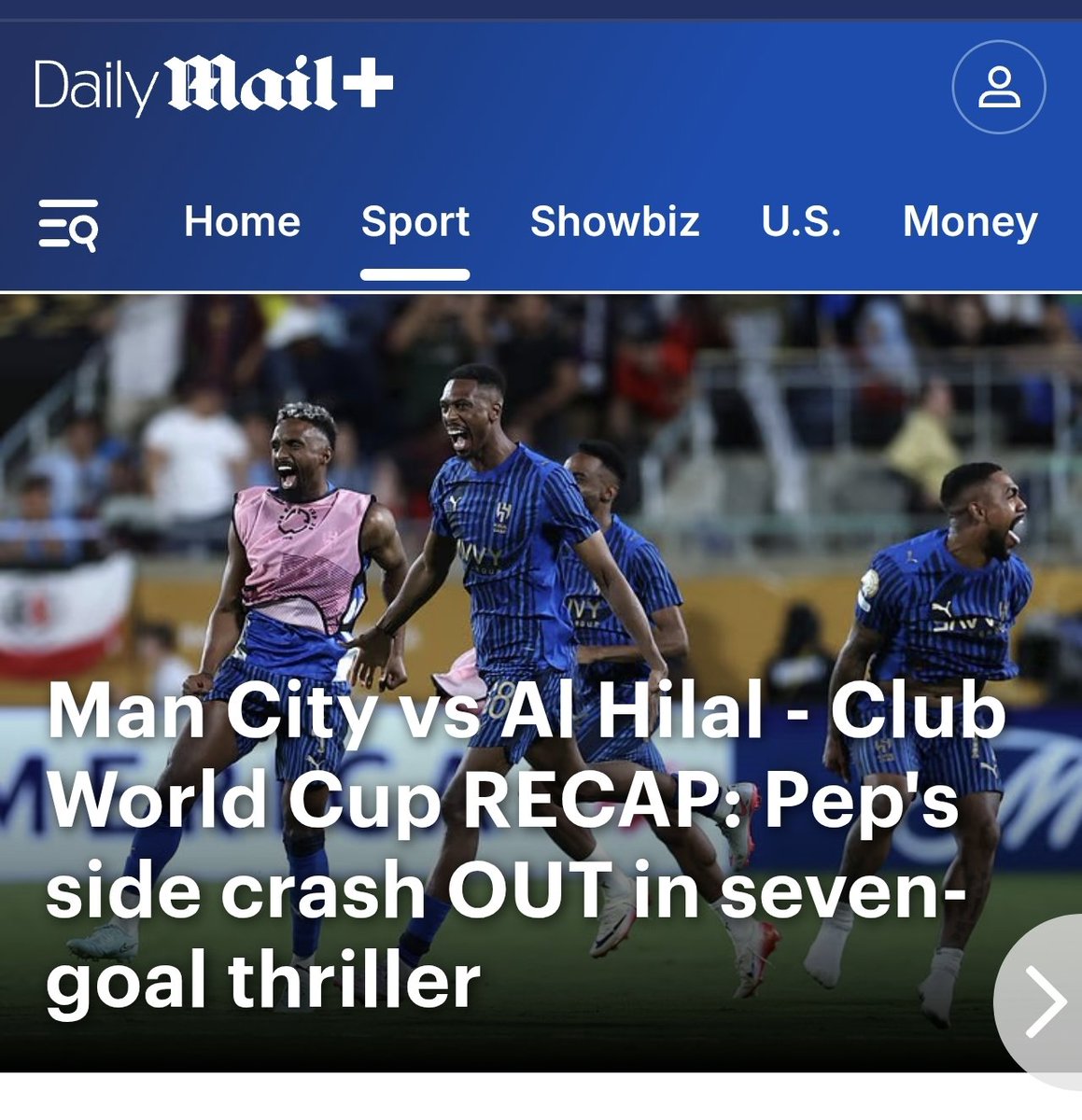 naljedai's tweet photo. العام الماضي 2025 و في مثل هذا اليوم 1 يوليو حقق #الهلال أكبر إنجاز في تاريخ الأندية السعودية والعربية والآسيوية والأفريقية والشرق أوسطية بفوزه على بطل أوروبا #مانشستر_سيتي بنتيجة ٤-٣ وإقصائه من البطولة والتأهل لربع نهائي كأس العالم في نسختها الموسعة الأولى، في ملحمة كروية وفجرية رياضية سيخلدها التاريخ وترويها الأجيال💙

#الهلال_مانشستر_سيتي 
#كأس_العالم_للأندية