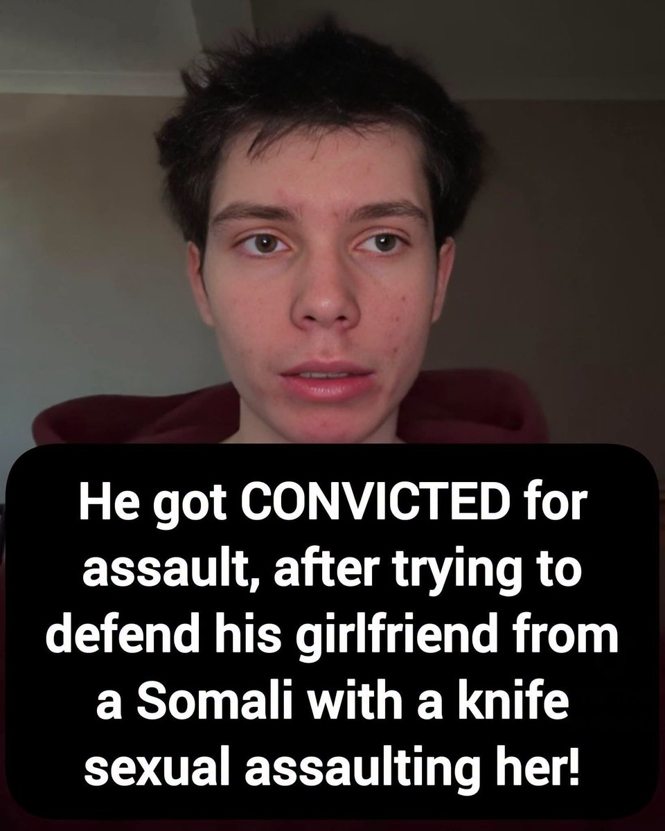 ImtiazMadmood's tweet photo. This guy defended his girlfriend from a Somali who was trying to sexually assault her.

The Somali stabbed him, and he tried to defend himself, ending up in the hospital.

Scottish justice pursued him with assault charges and convicted him, ruining his criminal record, while the Somali was free and didn’t even show up.