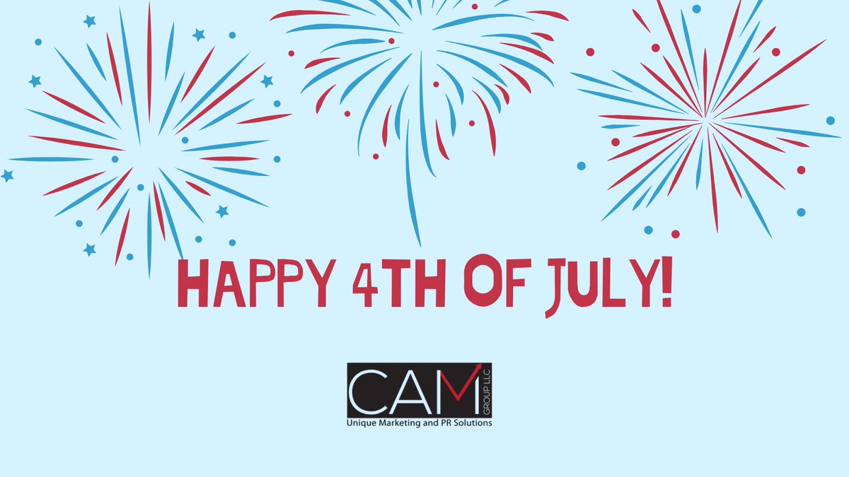 CAM_Group_LLC's tweet photo. Celebrate safely, make great memories, and enjoy everything this Independence Day has to offer. Happy Fourth of July! https://t.co/JxclwHjOoV