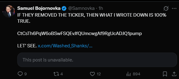 Tipsydore's tweet photo. @Samnovka yes this is my POV it says post not available https://t.co/87FmaUl3fK
