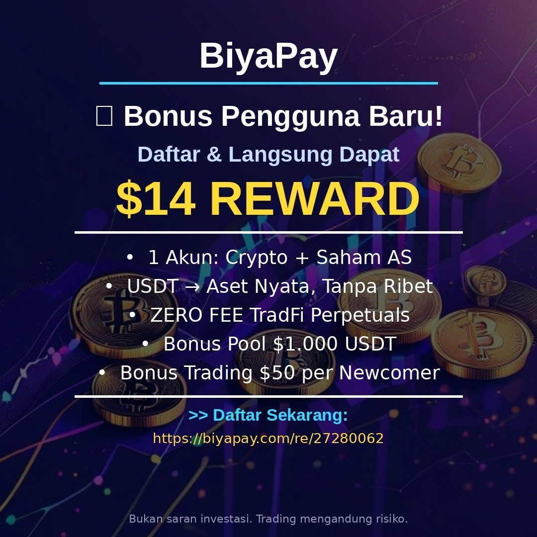onegoerli's tweet photo. BiyaPay — Bonus Sambutan untuk Pengguna Baru!

Daftar pakai link ini, bisa dapat reward $14 tanpa syarat ribet!
👉 https://t.co/IIwEp3rrLJ

🎁 Join komunitas &amp; bagikan $1.000 USDT bonus pool:
https://t.co/TOs2OdY5Kx

Selengkapnya: https://t.co/p5mckObhqx https://t.co/mSexxlspCV