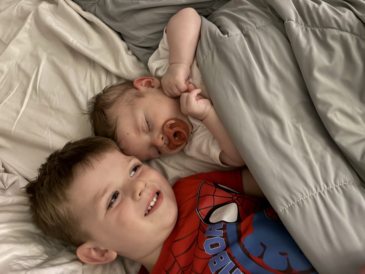 makattack6's tweet photo. Also an update because I have 2 perfect babies now!! My sweet boys! I love you so much Everest and Drex!! I am so lucky to be your mommy!!! 💙💙🥺🥰 can’t believe I have a 3 yr old and a 3 month old 😜 life is loud and hectic and fun and perfect in every way!! https://t.co/JIVZ2xQsFe