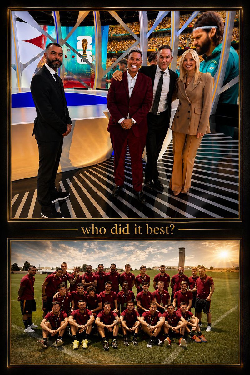 liannesanderson's tweet photo. Who did it best 🤣 @TheRealAC3 @MCATEER4 @lynseyhipgrave1
🇮🇹 to 🇶🇦 #worldcup #Studiotime #Bants #Roma #Italy https://t.co/QzvgSFjFds