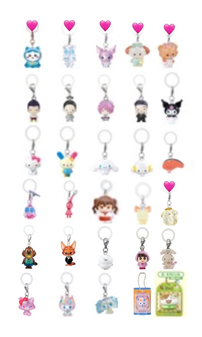 vkpj__'s tweet photo. 【交換 買取】めじるしアクセサリー

譲：画像1枚目

求：画像2.3.4枚目 or 定価+送料

🩷出し惜しみのため、交換のみとさせて頂き、緩求意外との交換優先とさせて頂きます。

ちいかわ サンリオ mikko ハンターハンター ズートピア ピクミン キーリングハンガー 
#めじるしアクセサリー  #ガチャ活 https://t.co/Kq6cADWp6I