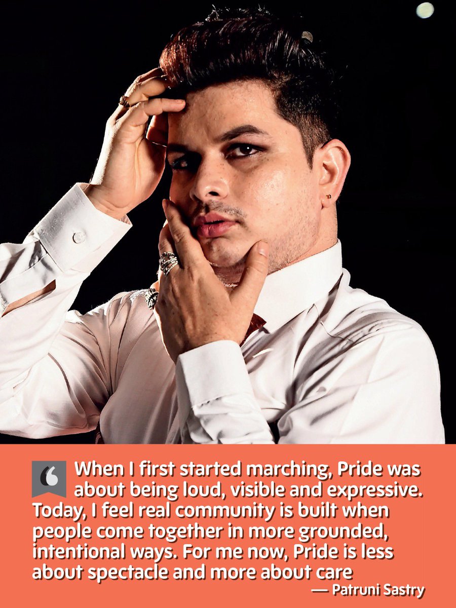 HydTimes's tweet photo. Patruni Sastry reflects on Pride, community and belonging in an exclusive conversation with Hyderabad Times.

Read the full interview at: https://t.co/u9lbTwMNxM

#PatruniSastry #Pride #LGBTQIA #Hyderabad #Drag #HyderabadTimes #ExclusiveInterview #PrideMonth https://t.co/8HDbiASdVn