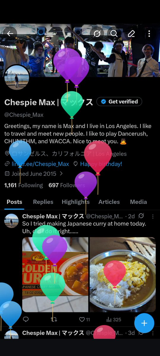 Chespie_Max's tweet photo. The balloons are flying. I'm 28 now. I feel old..... https://t.co/OgsCmIAX1H